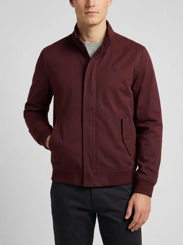 Men's Casual Navy Stand Collar Jacket