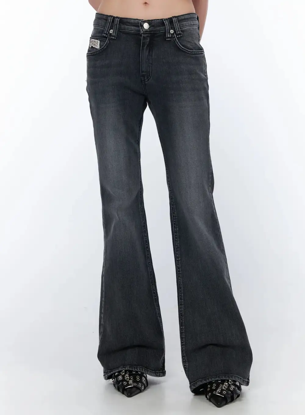 Vintage Wash Low Rise Bootcut Jeans