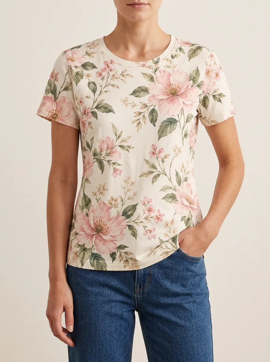Floral Easy Wear T Shirt