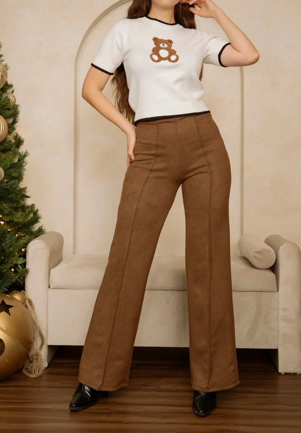 Brown Suede Pants