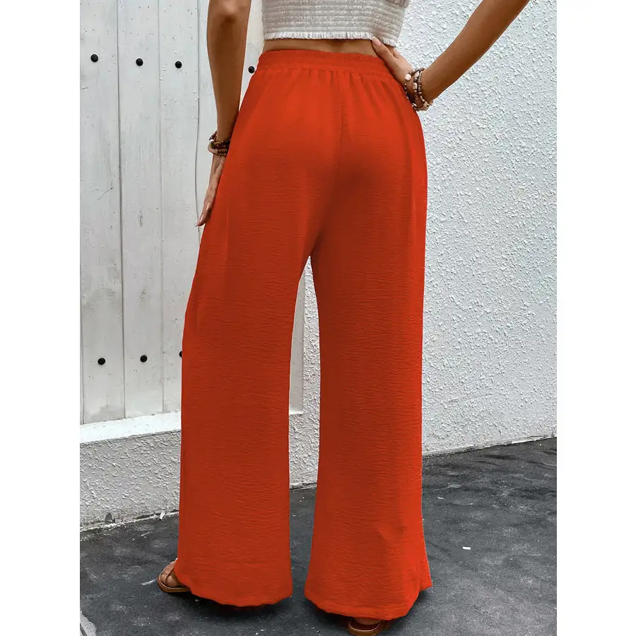 Classic Slit Wide Leg Pants