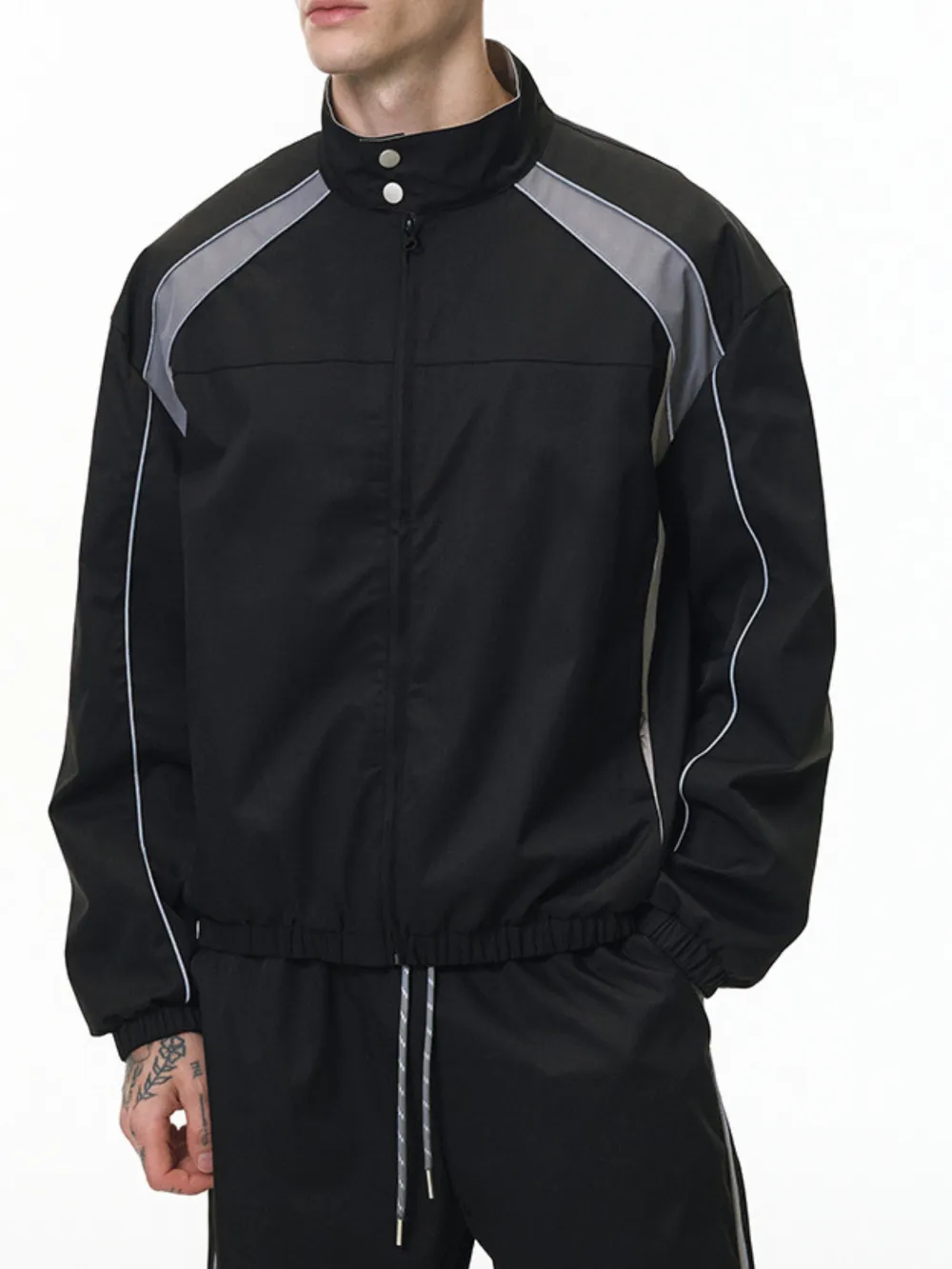 Wind Resistant Stand Collar Relaxed Fit Outdoor Utility Jacket