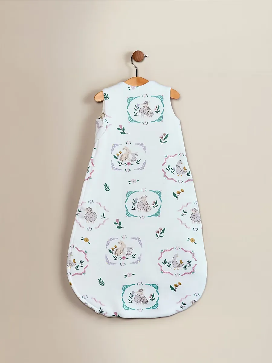 White Farm Life Jersey Cotton Sleeping Bag - 2.5 Tog