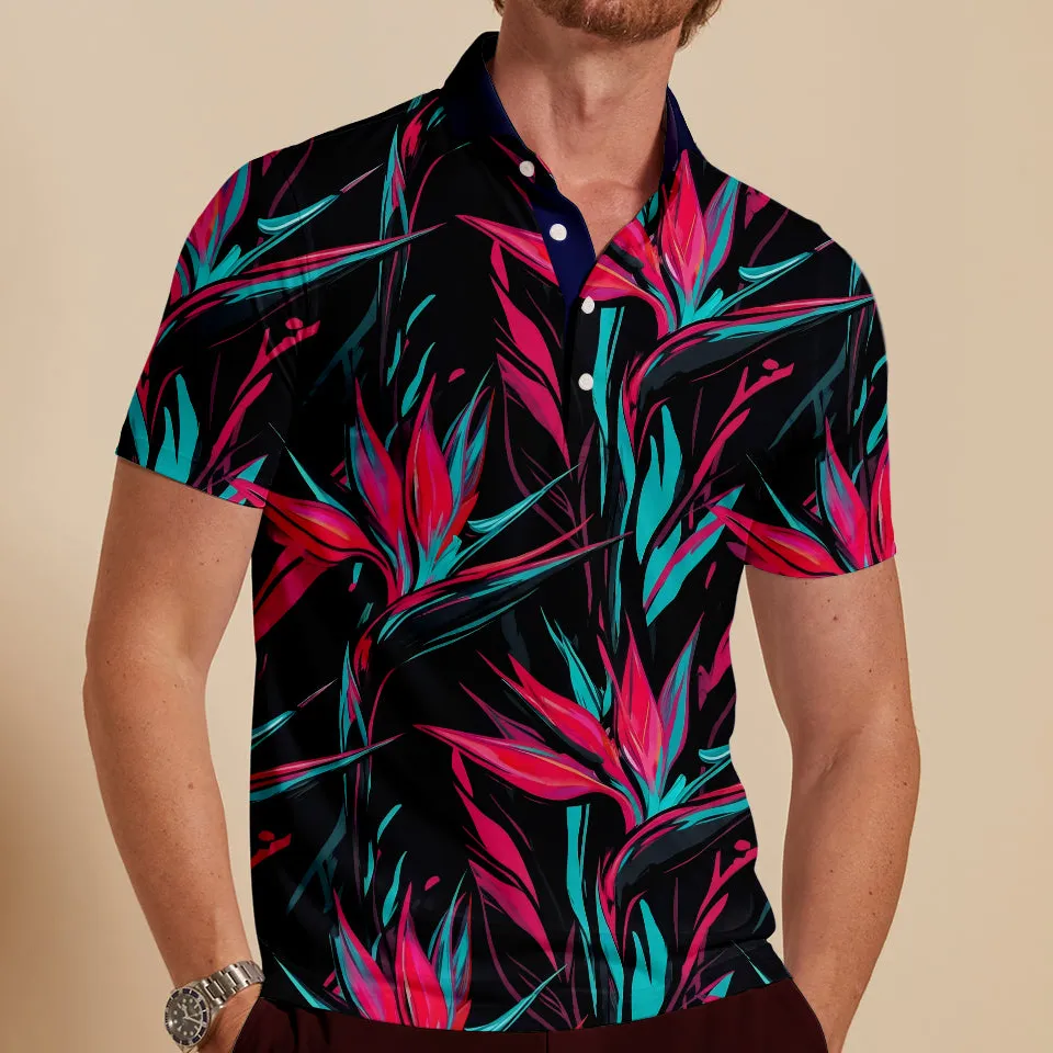 Weekend Short Sleeve Button Up Polo Shirt