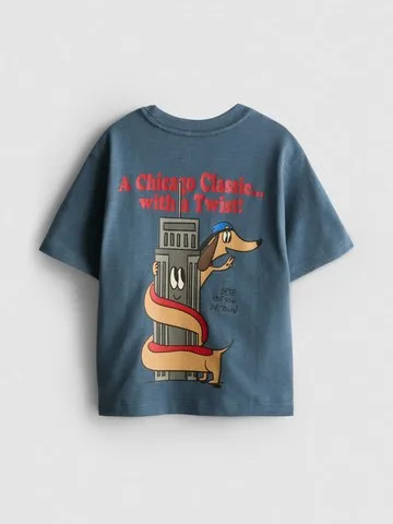 1-9yrs | Pure Cotton Hot Dog Graphic T-Shirt
