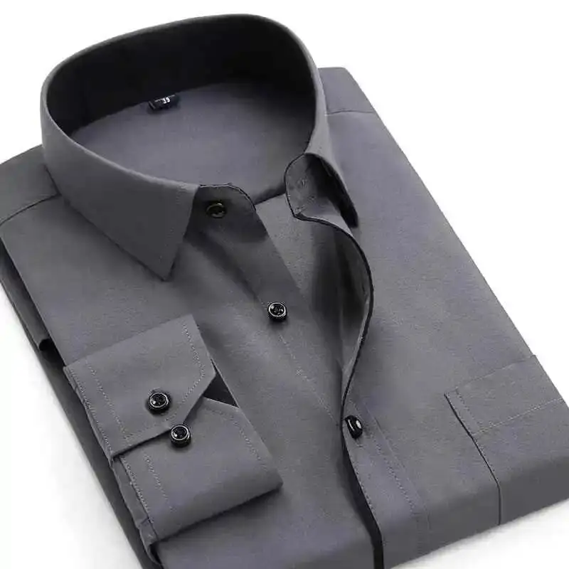 Long Sleeve Slim Fit Casual Dress Shirt