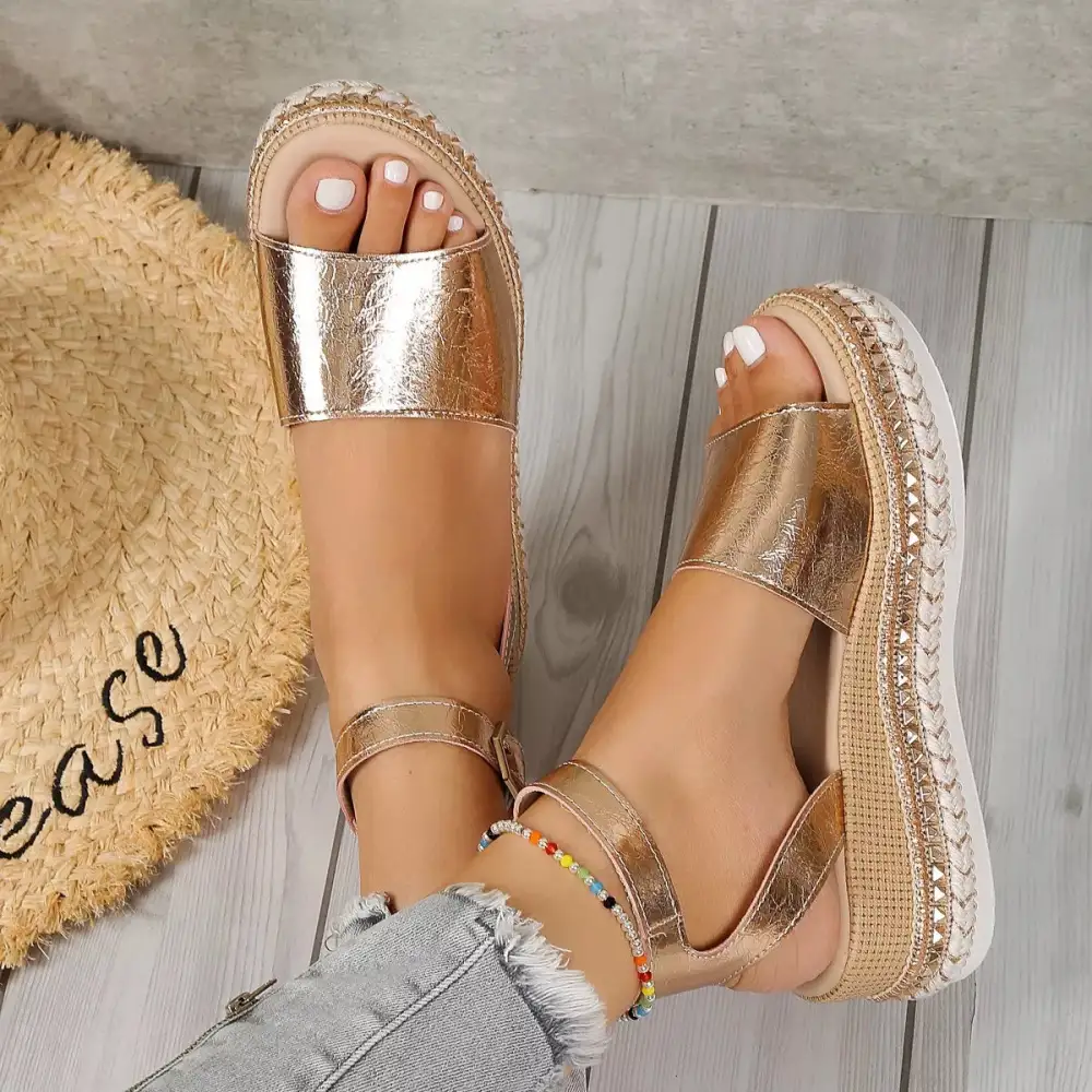 Light Open Toe Wedge Sandals