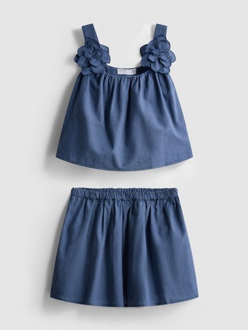1.5-12yrs | The Edit Linen Mix Floral Appliqué Top and Skirt Set detail 2