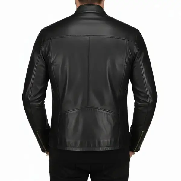 Timeless Leather Biker Motorcycle Multi Pocket Jacket