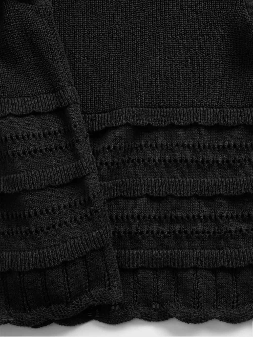 Ribbed Mouth Hollow Sweater
