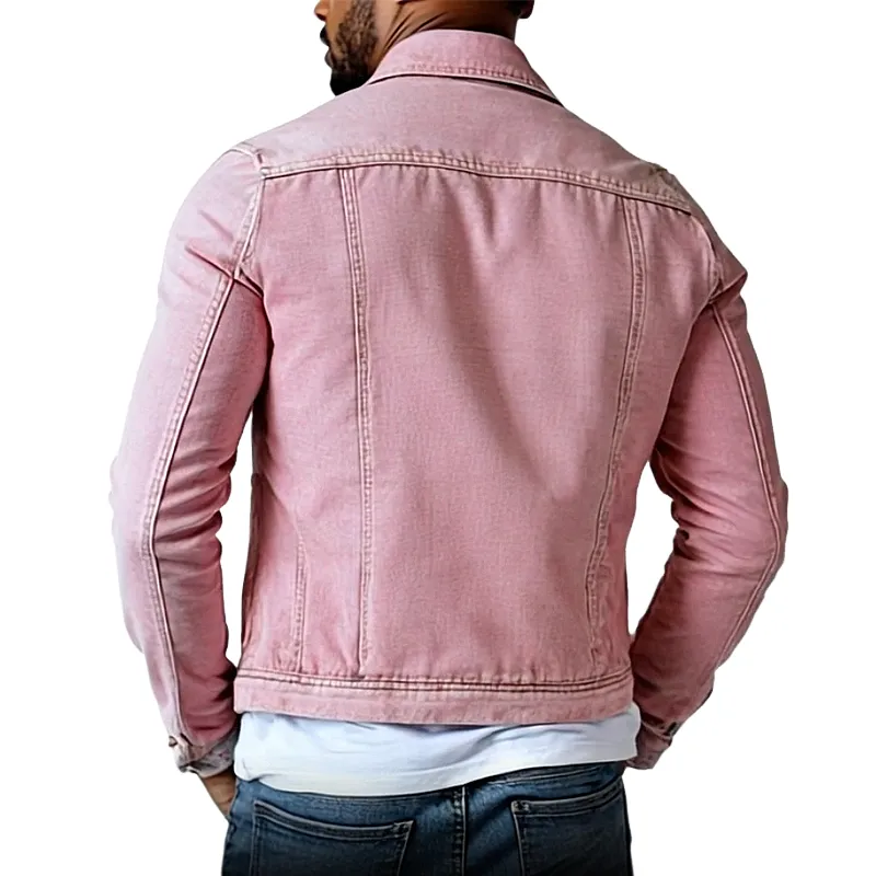 Washed Denim Utility Pocket Jacket
