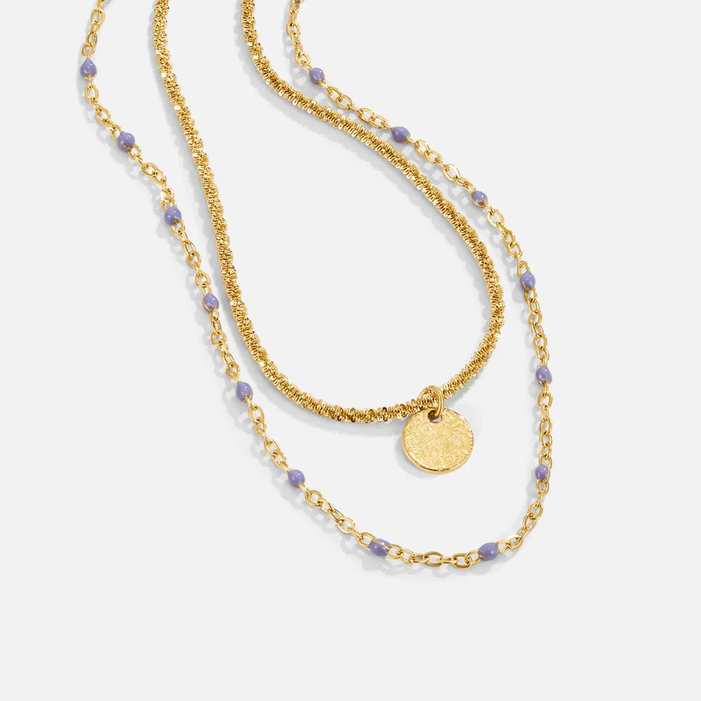 Layered Coin Bead Necklace