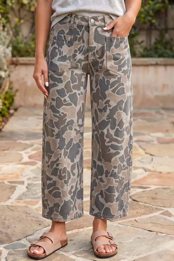 Women's Camouflage Shift Ankle Length Jeans