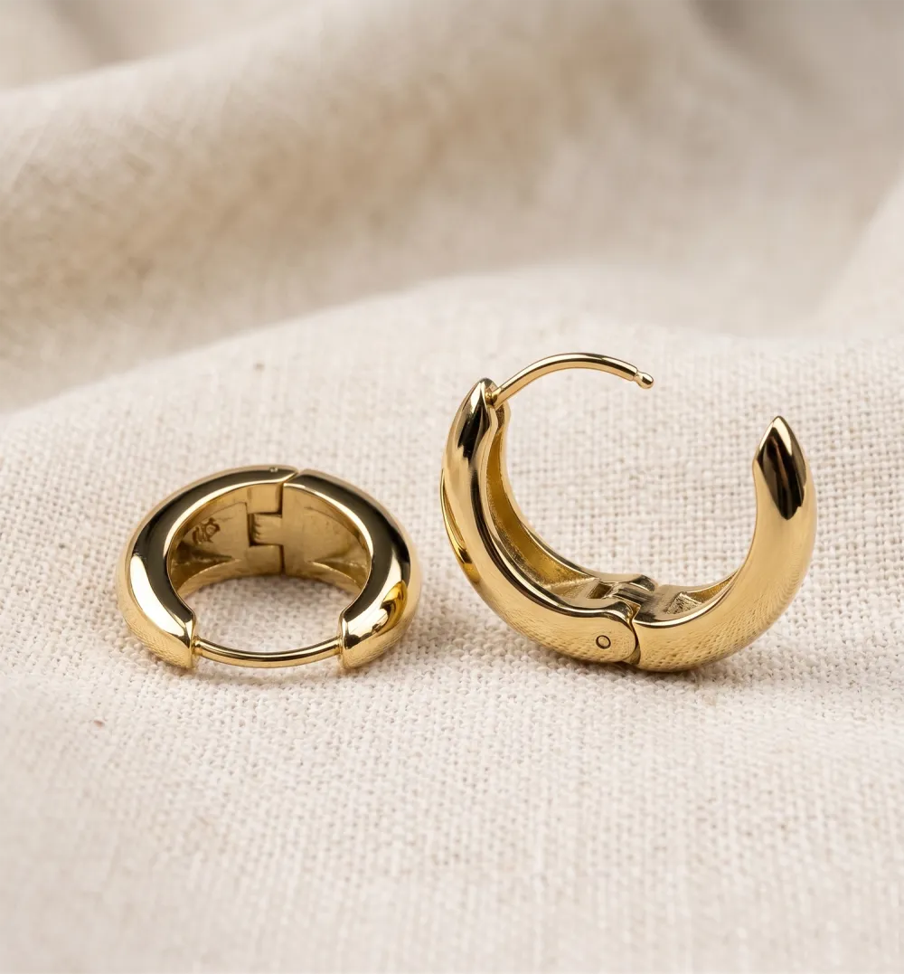 Simple Surgical-Steel Hoop Earrings