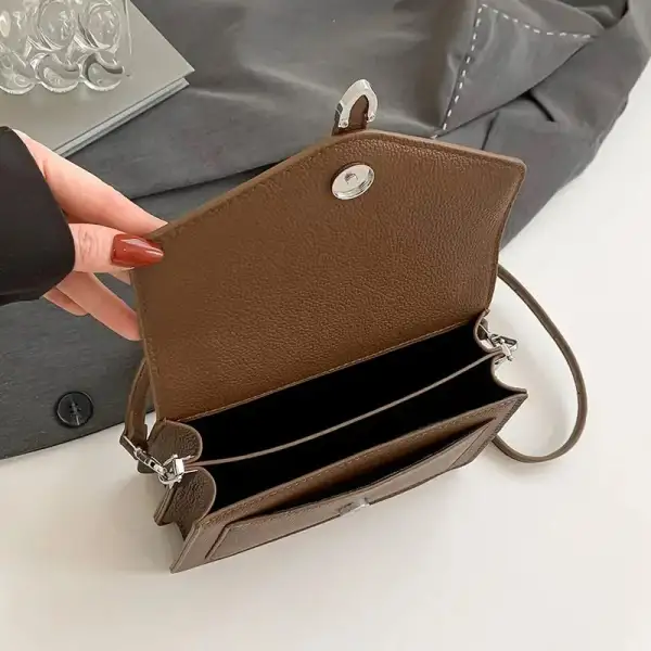 Classy Brown Pebbled Leather Satchel Bag