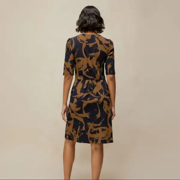 Jersey V-Neck Women's Midi Dress