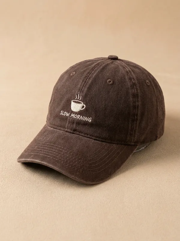Relaxed Coffee-Lover Slow-Morning Embroidered Unisex Baseball Cap