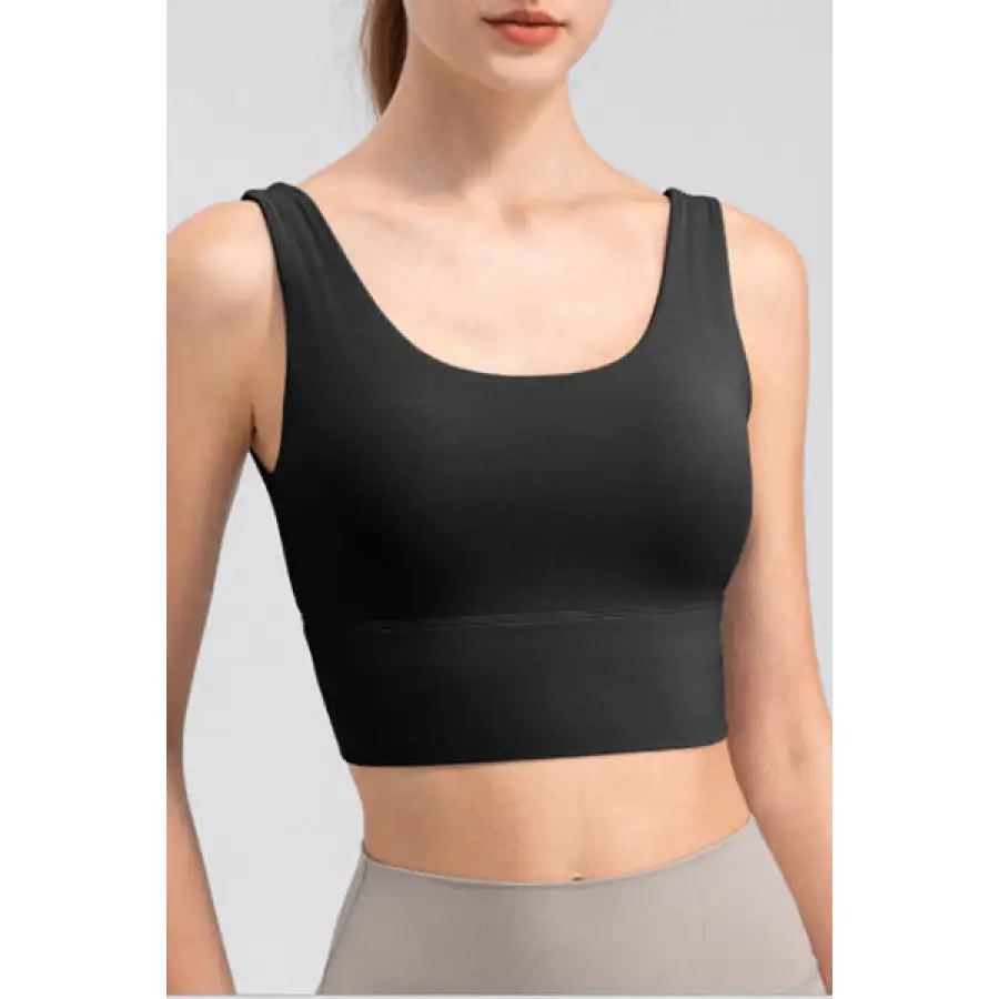 Scoop Neck Wide Strap Active Tank