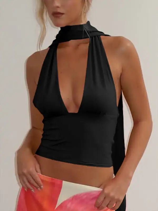 Halter Neck Tie Cami