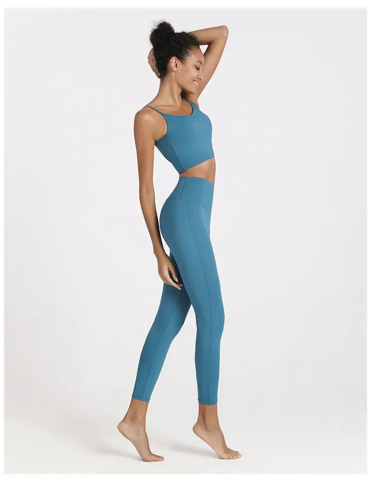 High Waist Pocket Yoga Pants Elastic Soft Quick Dry Leggings