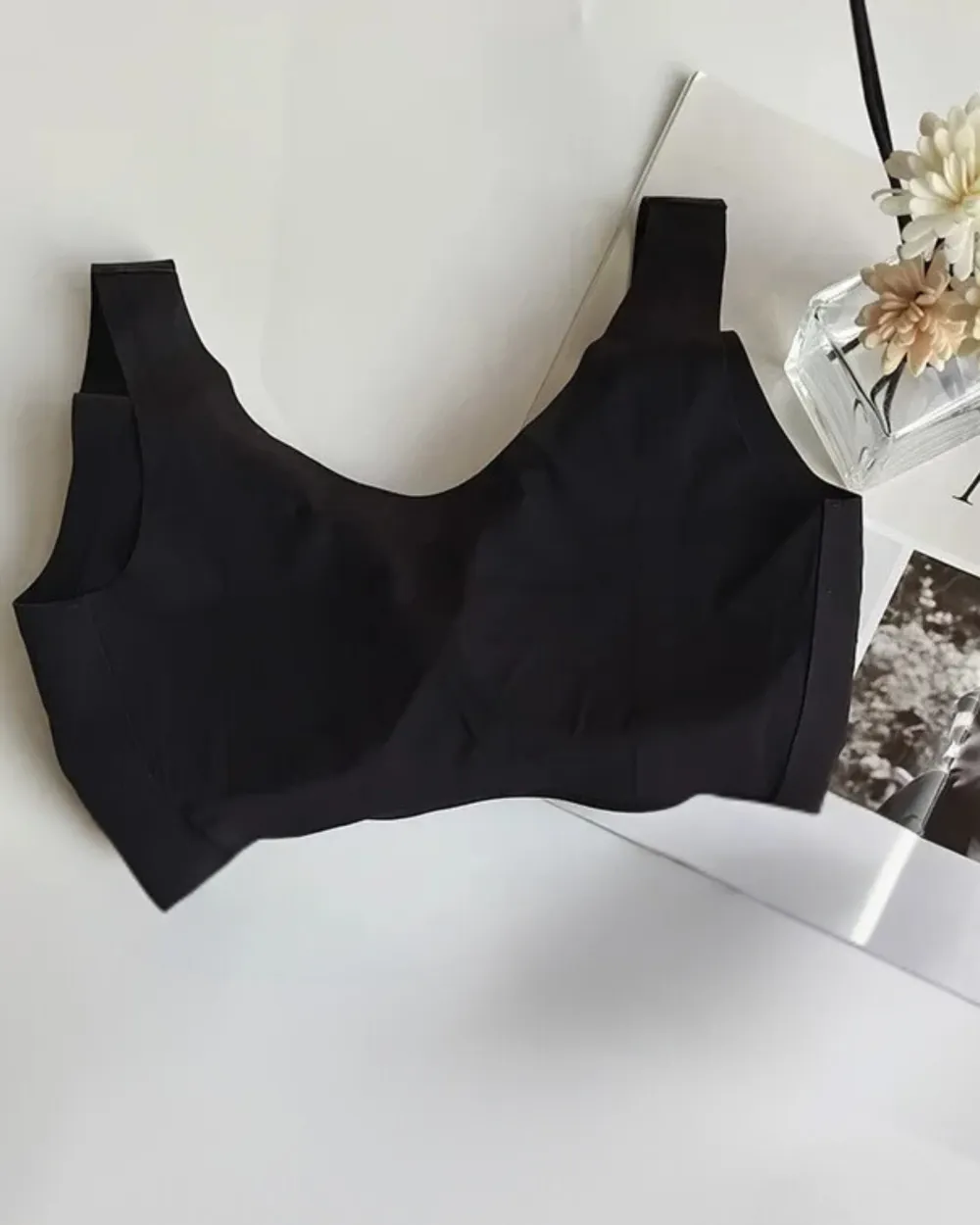 Seamless Soft Cup Bra with Wide Straps