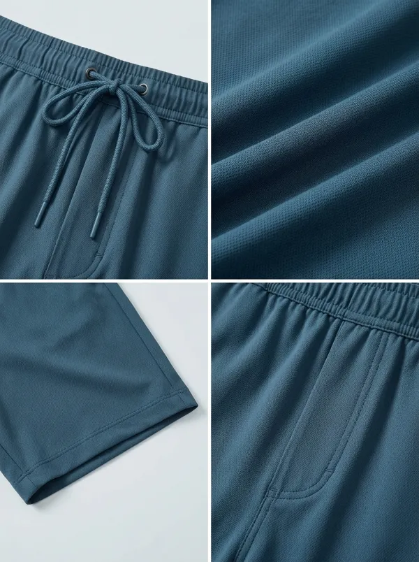 Summer Ice-Silk Elastic-Waist Stretch Shorts
