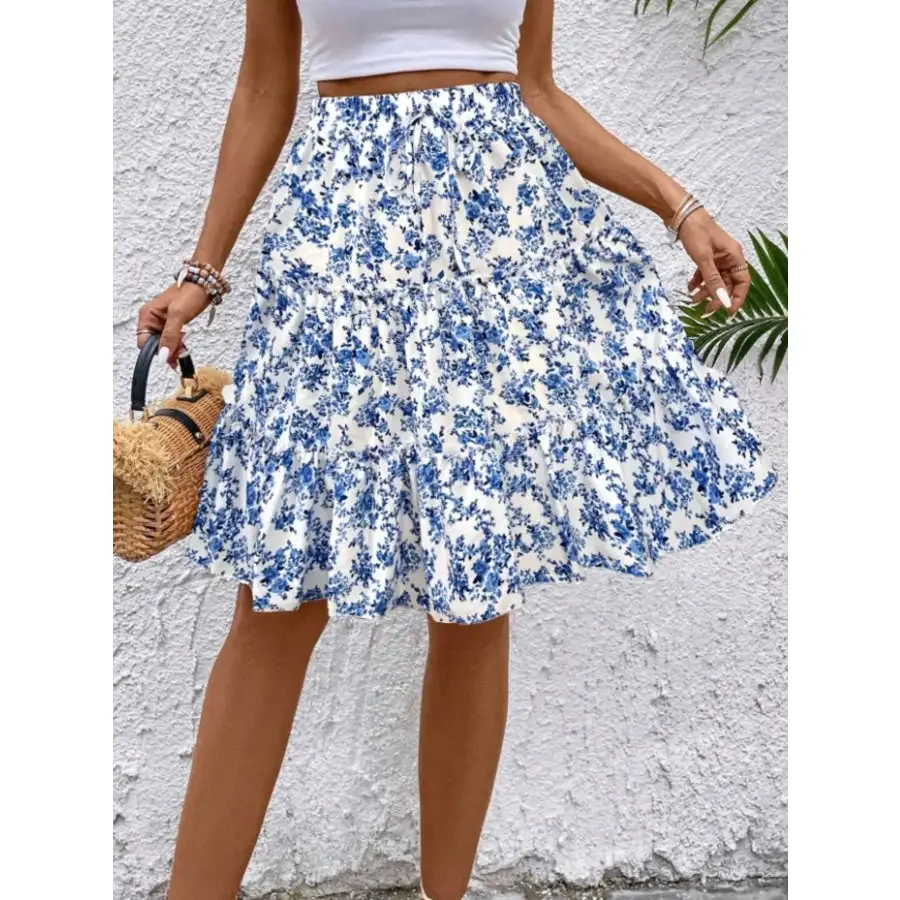 Everyday Print Midi Skirt