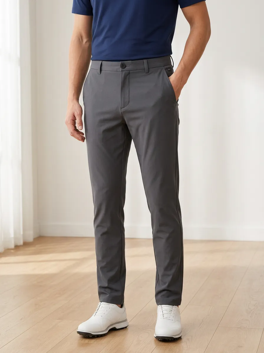 Relaxed Men'S Golf Lover Solid Printed Trousers