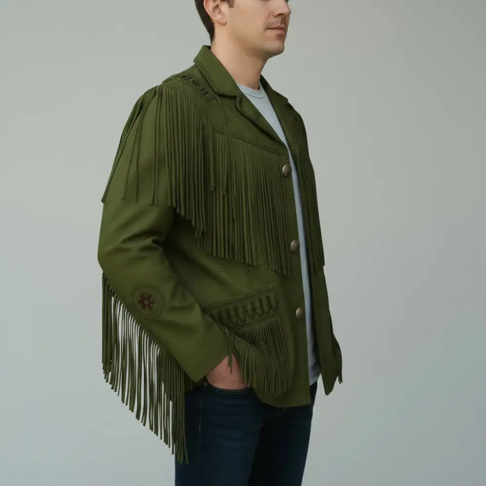 Modern Suede Western Fringe Jacket