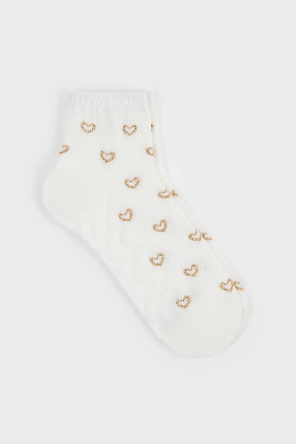 Textured Hearts Ankle Socks