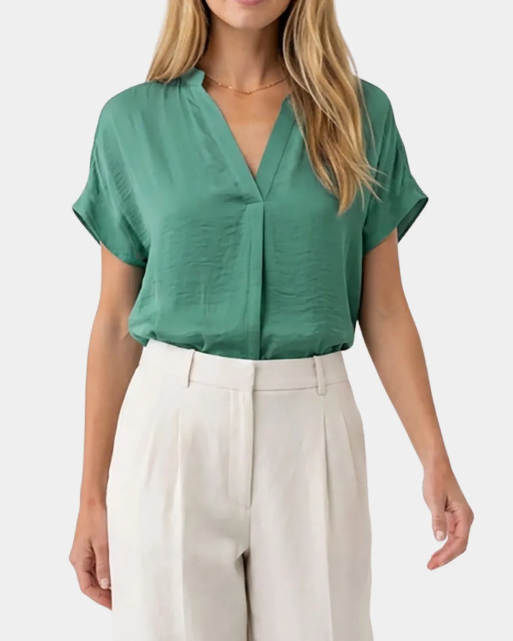 Textured Drop Shoulder Blouse
