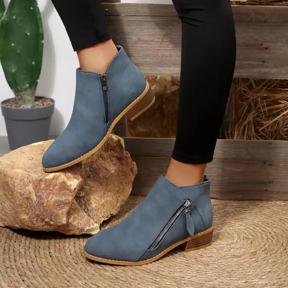 Block Heel Ankle Boots