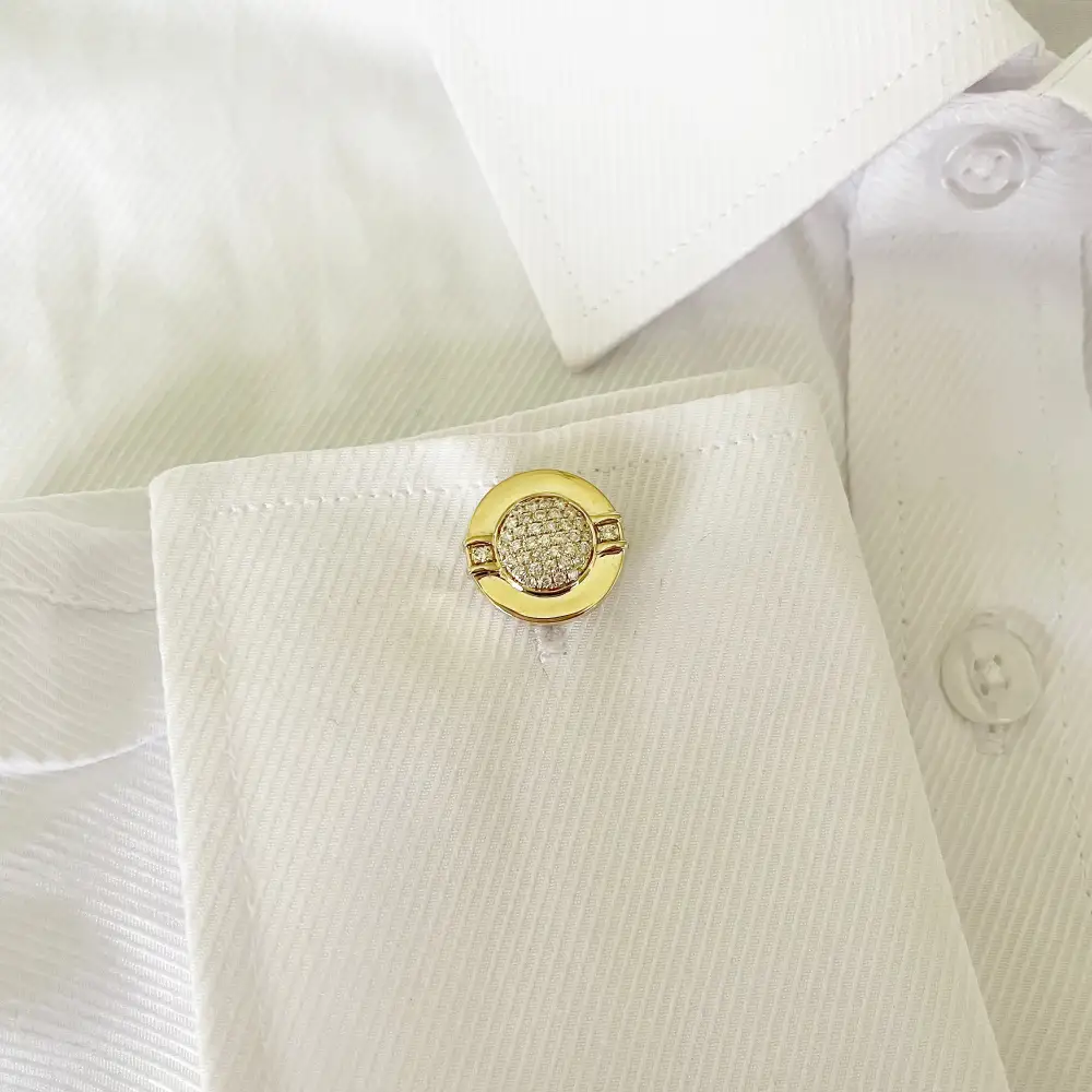 Graceful Classic Diamond Cufflinks