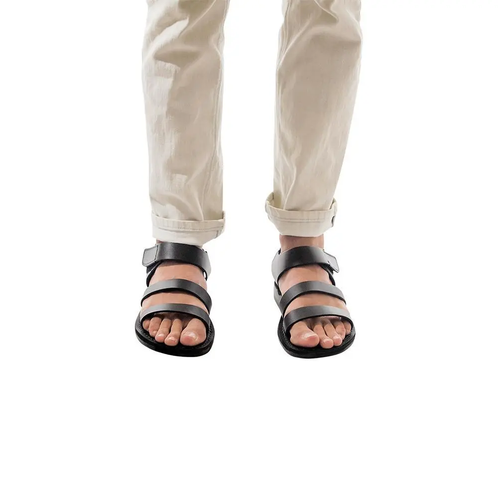 Leather Velcro Strap Sandals