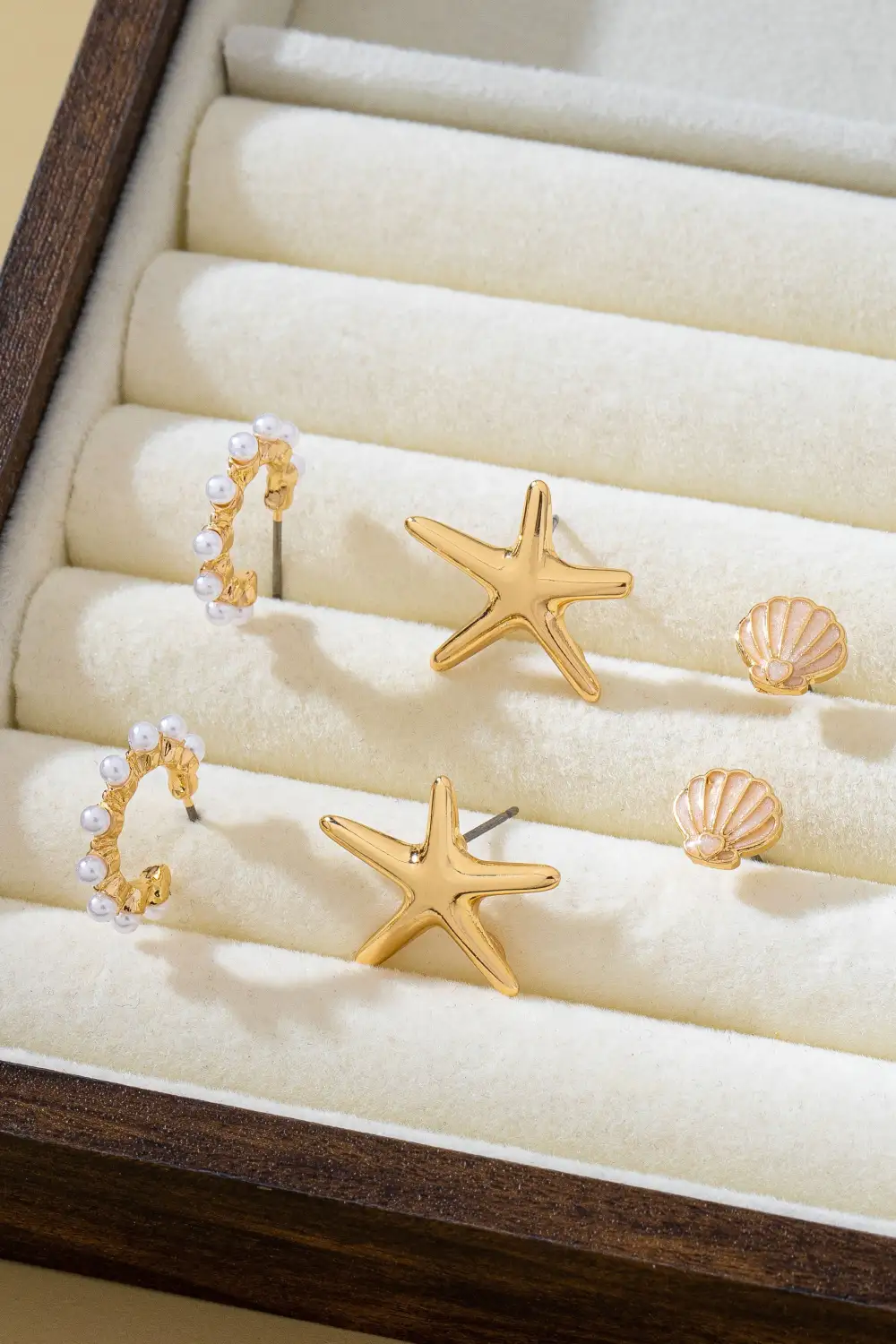 Nautical Shell Starfish Pearl Trio