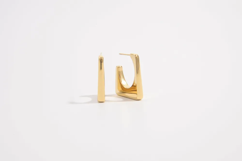 Bold Square Hoop Earrings