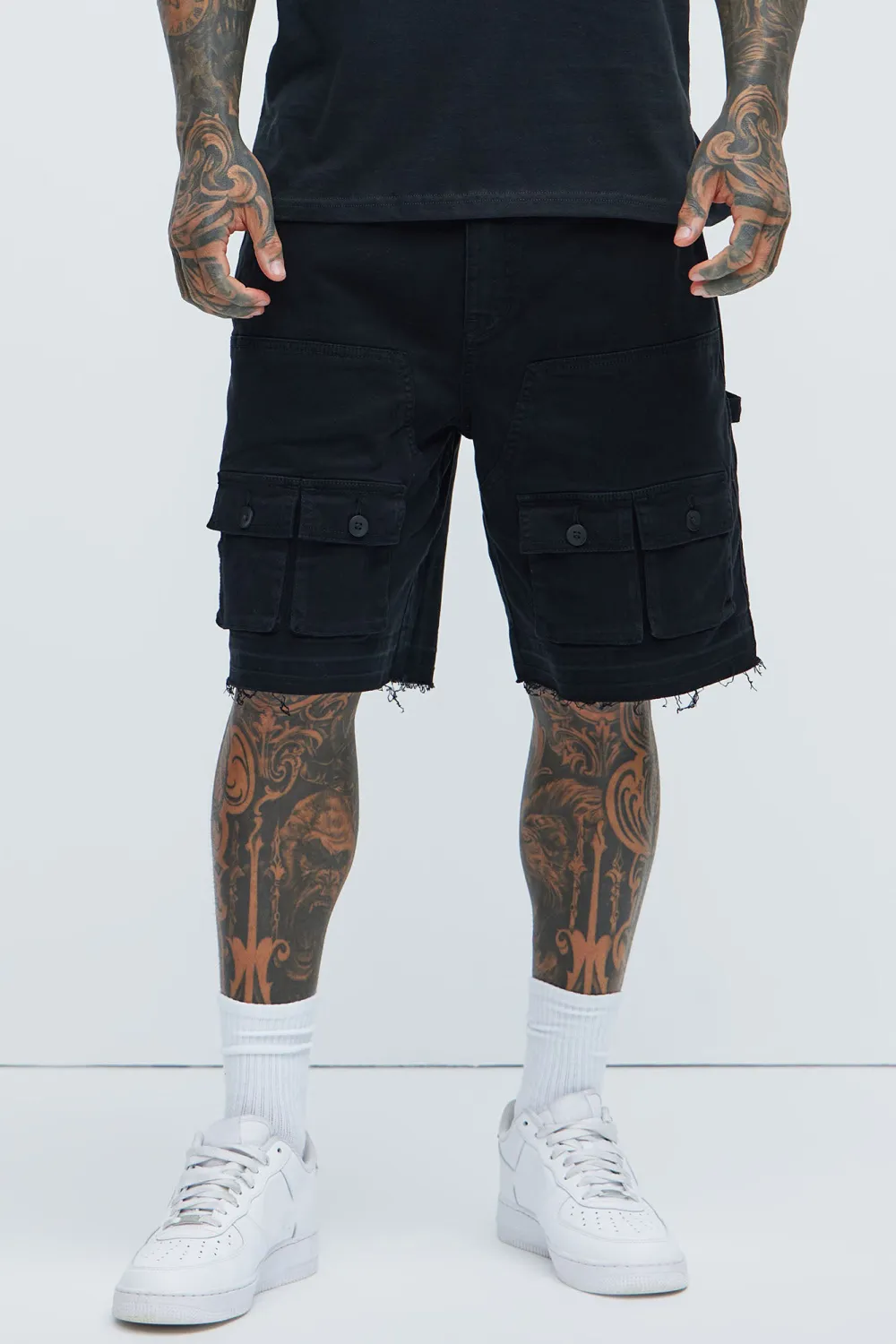 Solid Cargo Relaxed Shorts