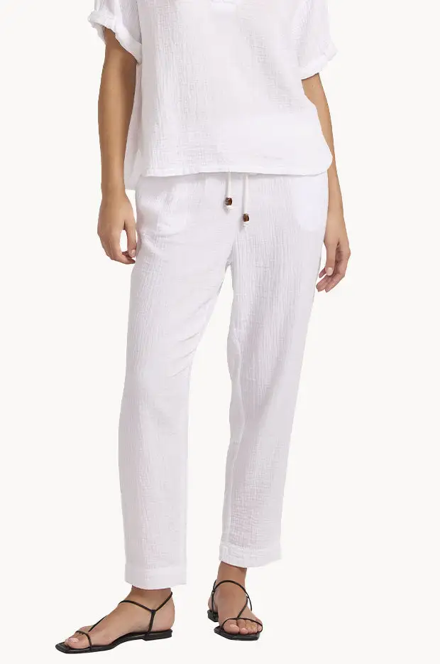 Soft Gauze Tapered Pants