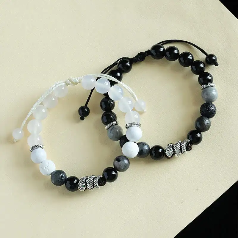Onyx Glitter Stone Agate Turquoise Snake Bracelet