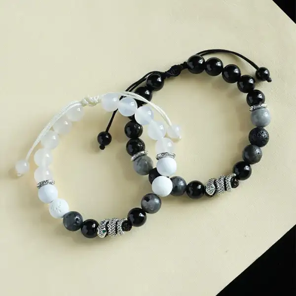 Onyx Glitter Stone Agate Turquoise Snake Bracelet