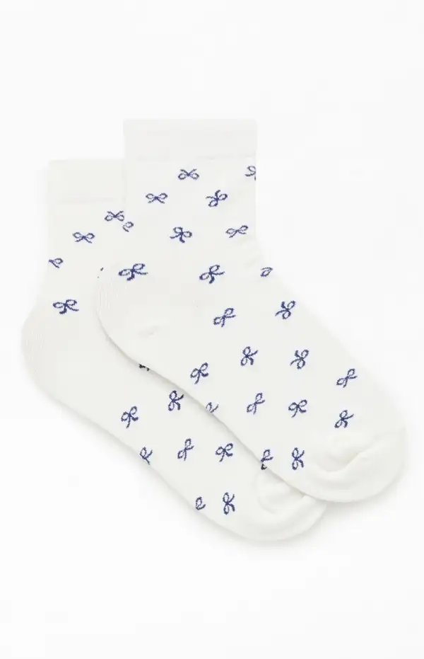 John Galt Navy Bow Ankle Socks