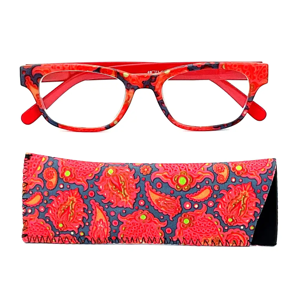 Full-Lens Case-Included Reading Glasses
