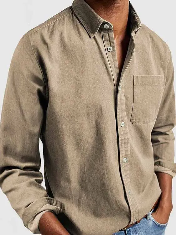 Garment Washed Pocket Shirt