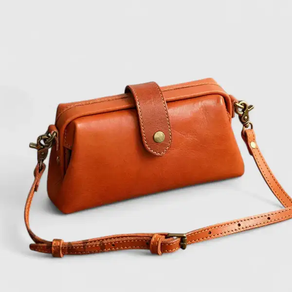 Structured Pebbled Leather Handbag