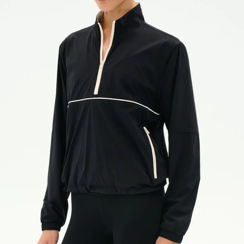 Woven Nylon Quarter-Zip Pullover