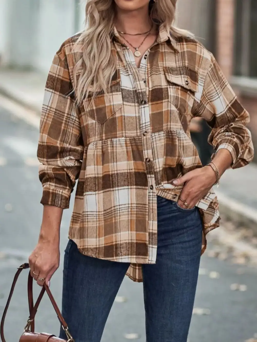 Everyday Plaid Button Down Long Sleeve Shirt