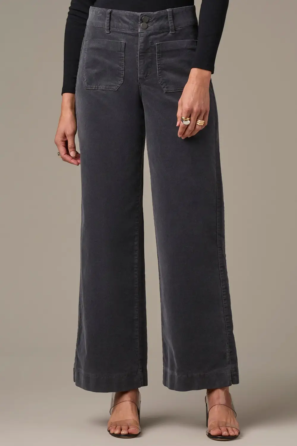 High Rise  Wide Leg Pants