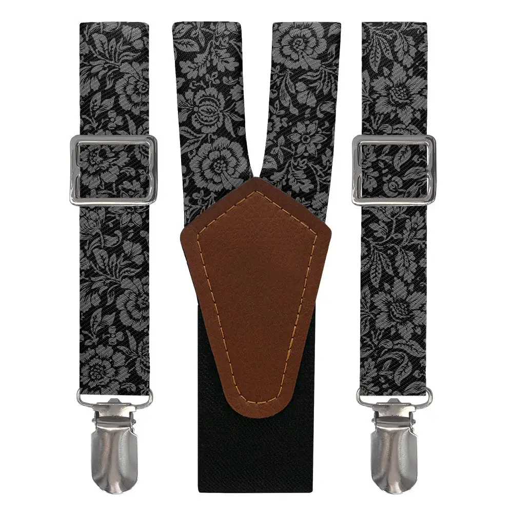 Vintage Bloom Pattern Suspenders