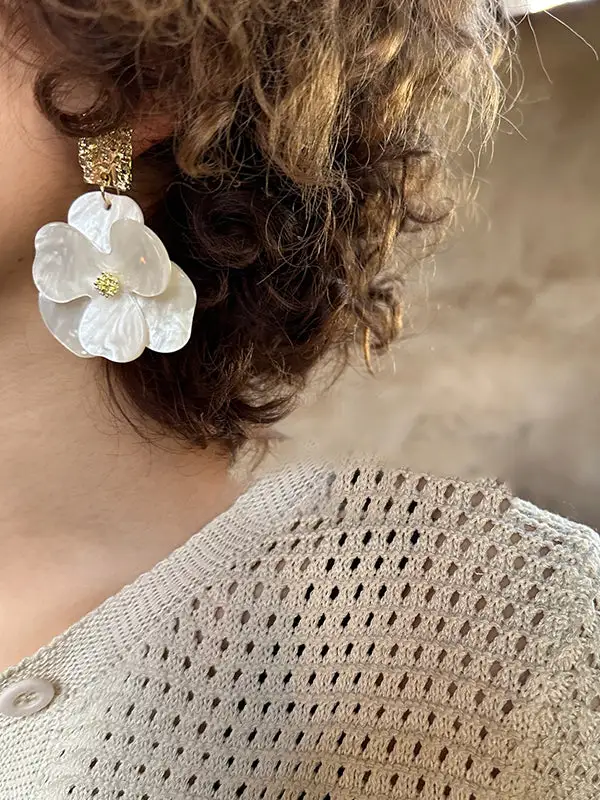 Modern Crystal-Look Drop Earrings
