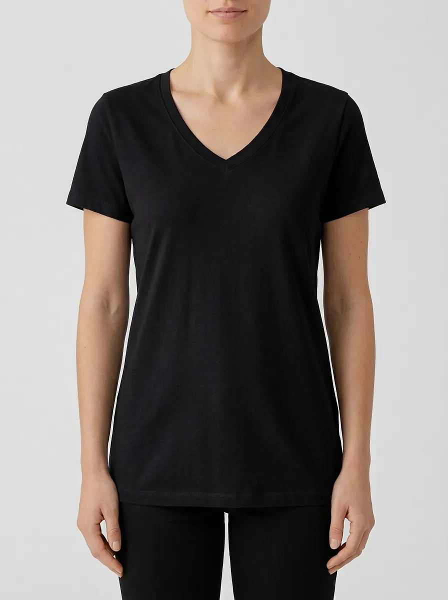 Women's Minimalist V-Neck T-Shirt